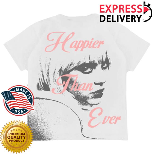 Official Interscope Records BillieEilish Merch Clothing Store Billie Eilish Happier Than Ever Silly Me Tee