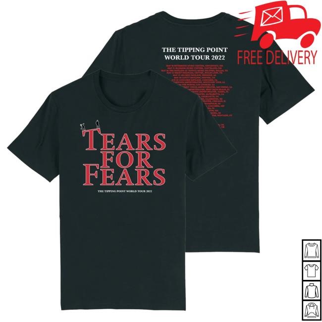 Official Tears For Fears 2022 Tour Black New Shirt
