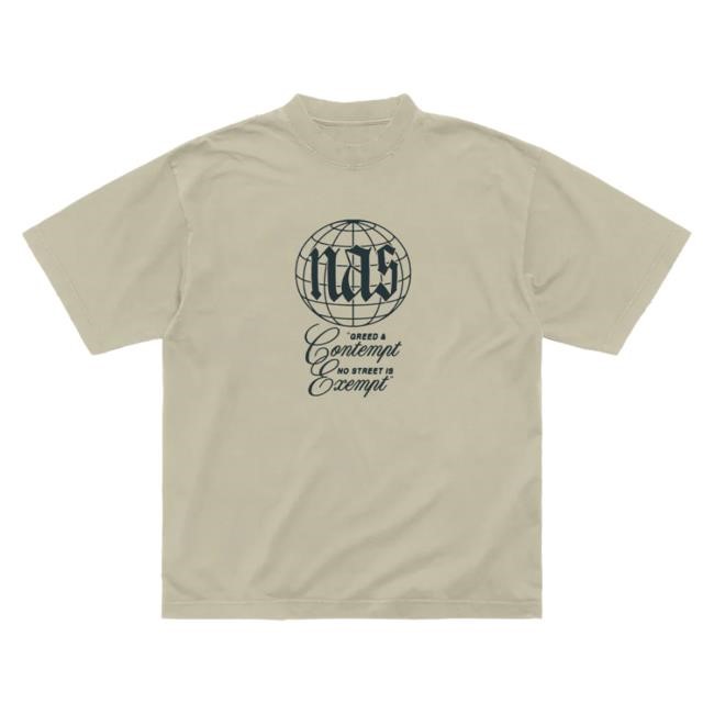 Official Nasir Jones Shop Nas Merch Greed & Contempt Popover Shirt Nasirjones