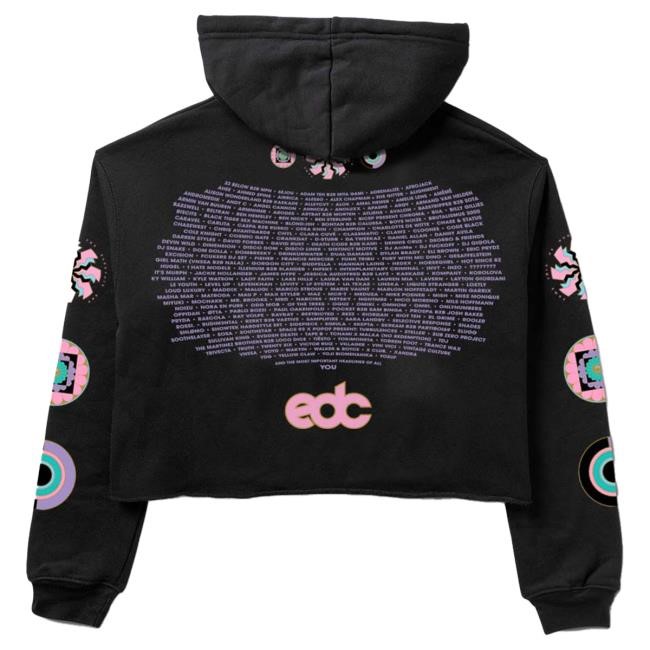 Official Insomniac EDC Las Vegas 2025 Kinetic Lineup Crop Hood