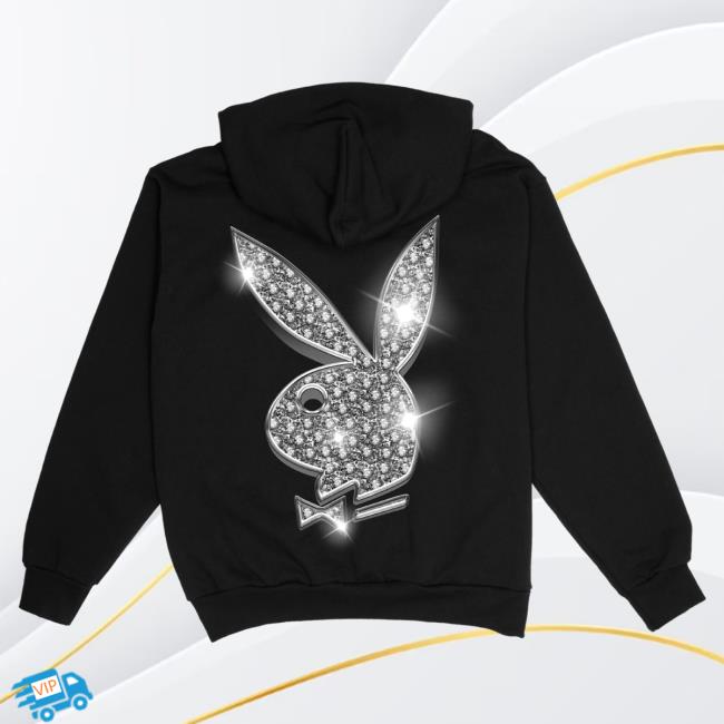 Official Fuerza Regida Merch Store Play Boy Fuerza Regida Iced Out Sweater - Black Fuerza Regida Clothing Shop FuerzaRegida PlayBoy