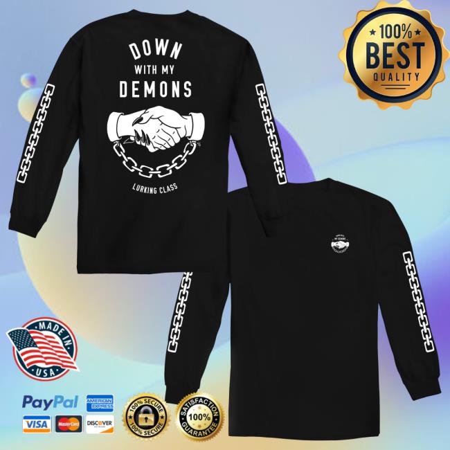 Lurking Class Clothing Down With My Demons Long Sleeve New Shirt Black LurkingClass