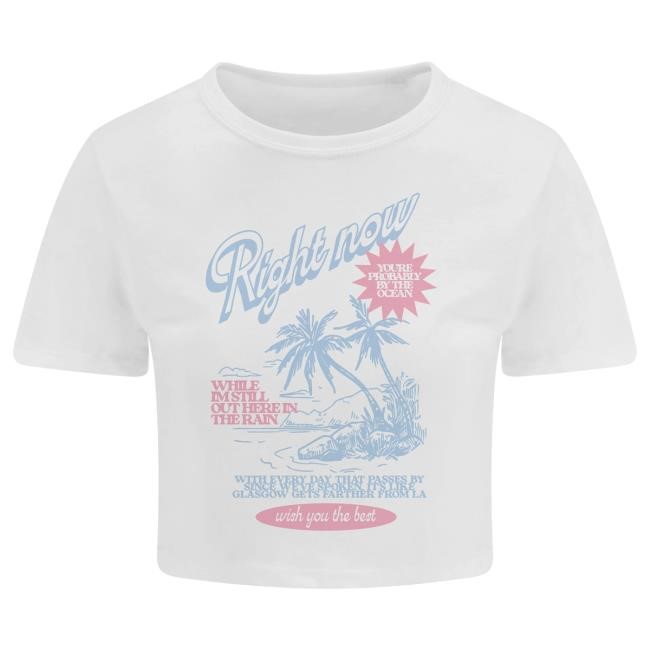Official Lewis Capaldi Wish You The Best Crop White Top Shirt LewisCapaldi
