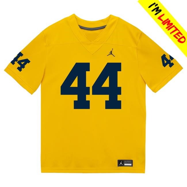 The M Den Michigan Wolverines #44 Damon Payne Student Athlete Maize Football Jersey Tee