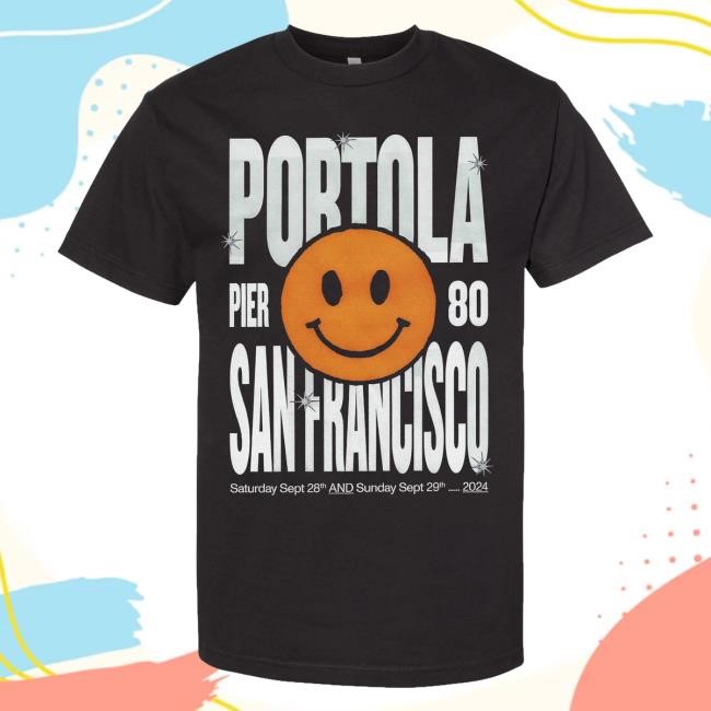 A – Portola Smiley Lineup Tee Shirt – Portola Music Festival Merch