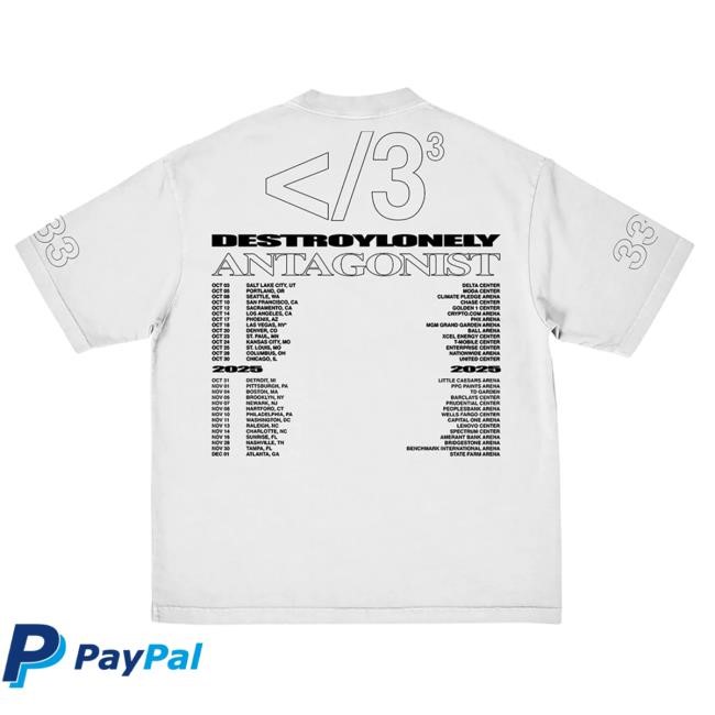 Official Playboi Carti Merch Store Destroy Lonely Cyber Spam Tour Tee