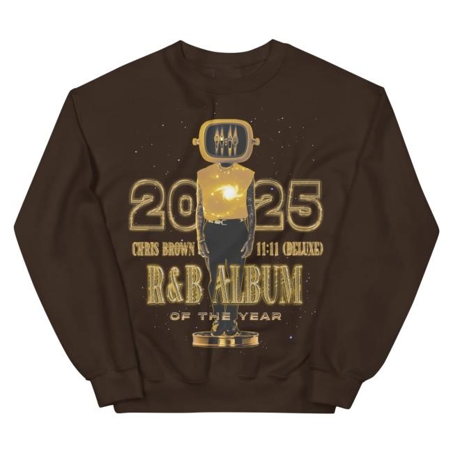 Chris Brown Best R&B Album Statue (11:11 Deluxe) Unisex Crewneck Sweatshirt