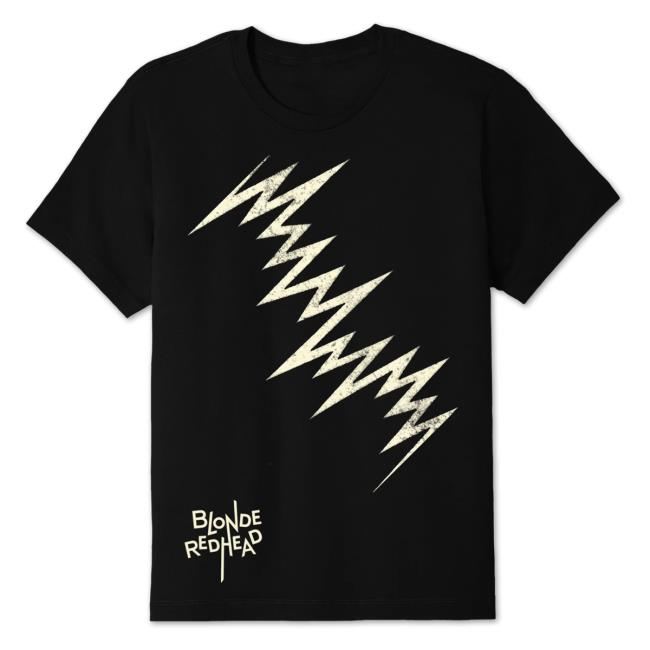 Official Blonde Redhead Bolt Cream Print Shirt New