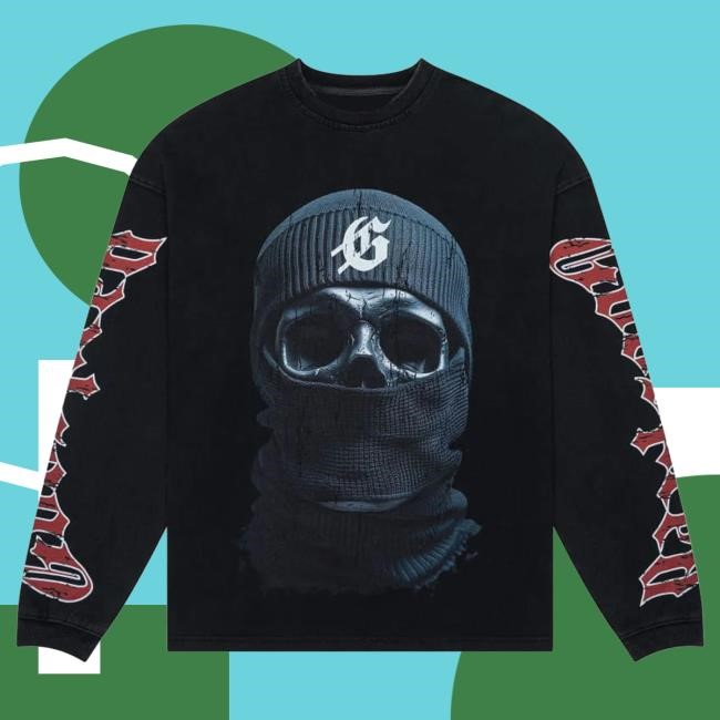 Official Godspeed New York Clothing Shop Balaclava Szn Long Sleeve T Shirt (black Wash)