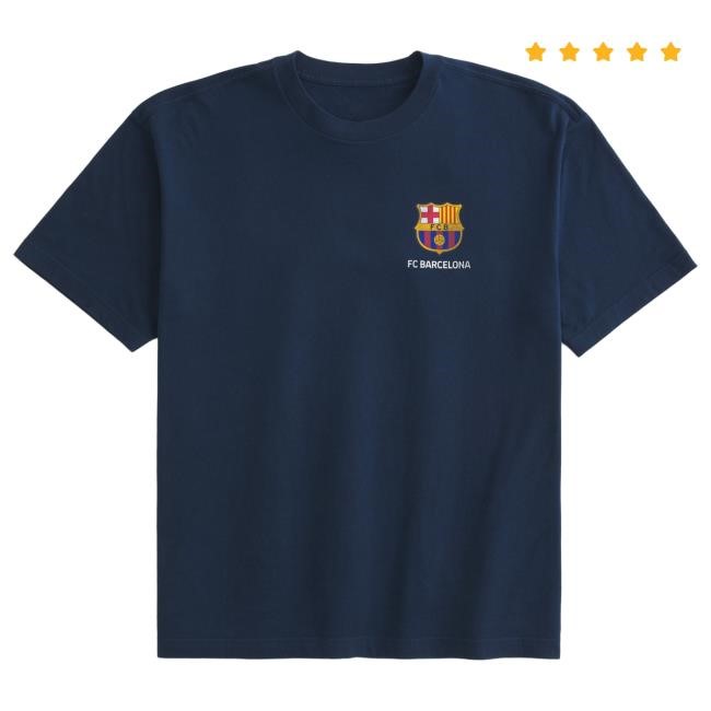 Official Hollister Co Merch Store FC Barcelona Graphic Hot Shirt Hollisterco
