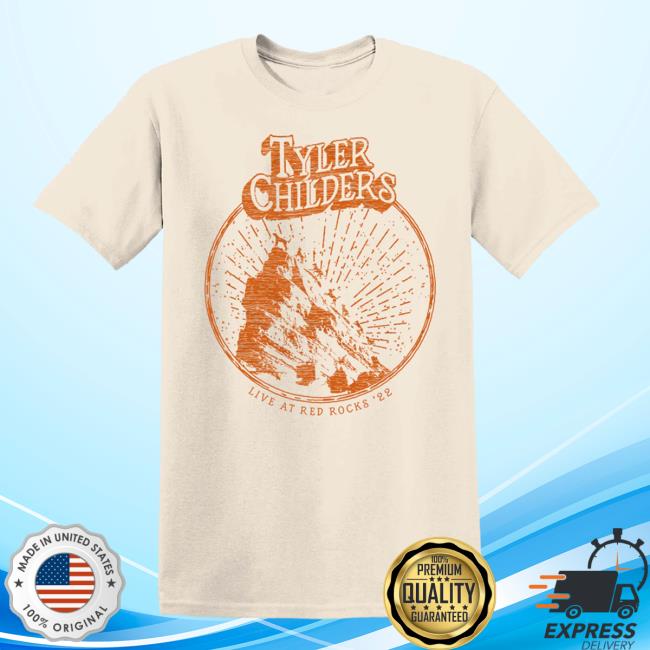 Official Tyler Childers Merch Store Tyler Childers Natural Red Rocks T-Shirt TylerChilders