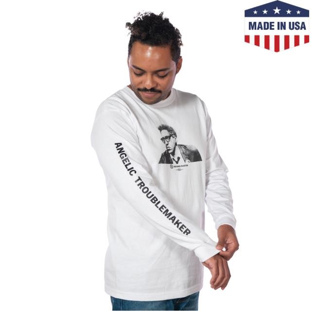 Official Democrat Merch Store Bayard Rustin Angelic Troublemakers Long Sleeve T-Shirt Democrat Apparel Clothing Shop