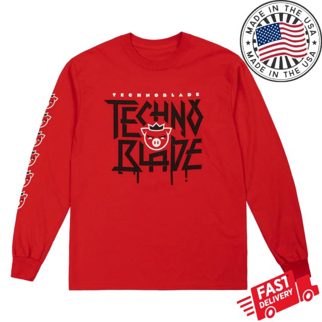 Official Technoblade Merch Store Shop Technoblade Agro Long Sleeve Shirt New Red