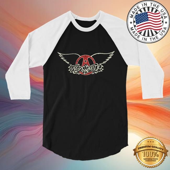 Official Aerosmith Wings Peace Out Tour Raglan Long Sleeve New Shirt