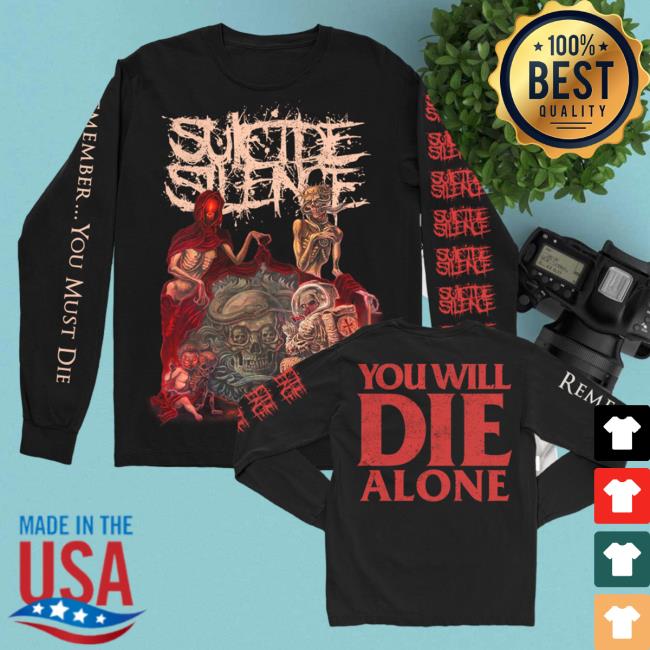 Official Suicide Silence Merch Suicide Silence You Will Die Alone Pull Over Hoodie Black SuicideSilence