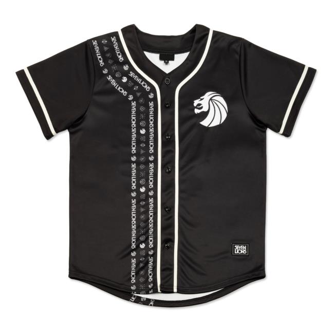 Black Staple Baseball Jersey
