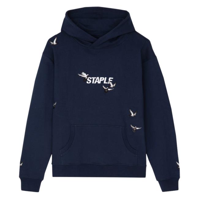Staple Pigeon Clothing Flock Logo Crewneck Sweatshirt Navy Staplepigeon