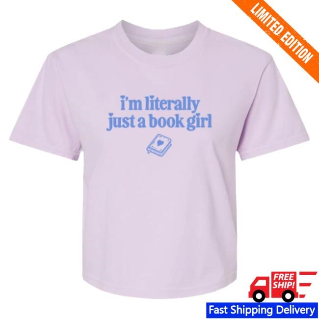 Official The Lost Bros Literally Just A Book Girl Crop T Shirt
