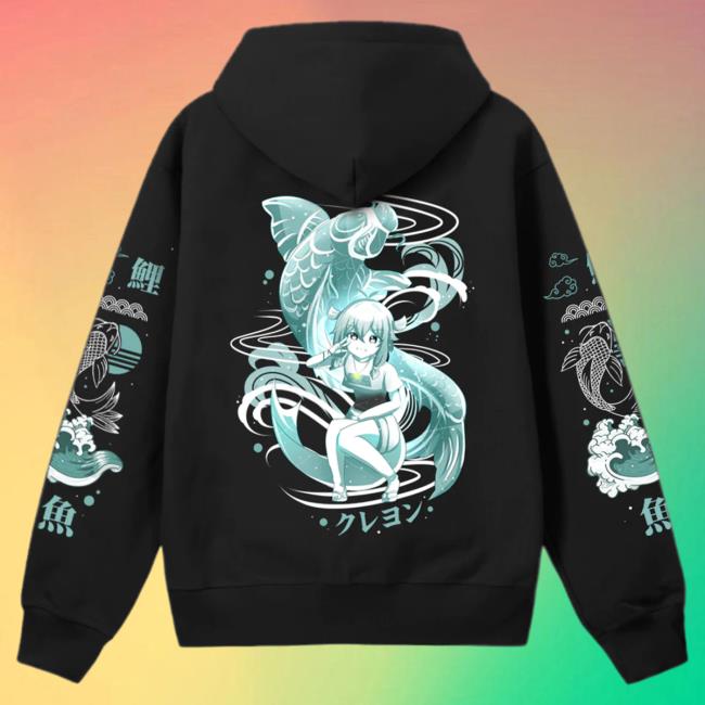 Official UwuMarket CrayonVT x UwU Collab CrayonVT Koi Crewneck Sweatshirt