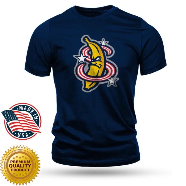 Official Savannah Bananas Merch Store Bananas Short Sleeve Stars and Stripes Tees - Navy SavannahBananas