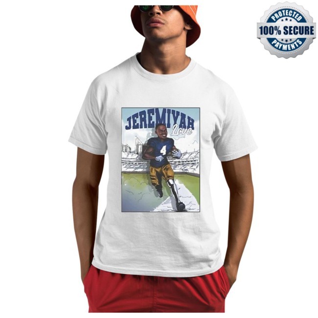 Riley Leonard Wearing Jeremiyah Love Cartoon Shirt