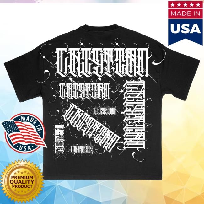 Official Chino Pacas All Over Cristian Typeface T Shirt