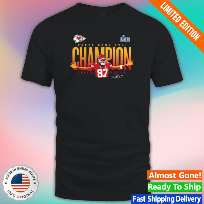 Travis Kelce Kansas City Chiefs Super Bowl Lvii Champions Winning Plays T-shirt