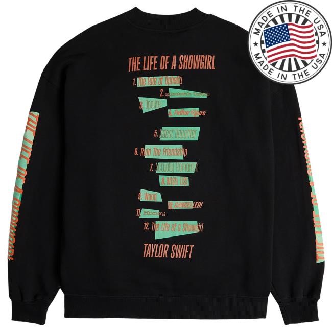 Official Taylor Swift Merch Store The Life of a Showgirl Crew Neck TaylorSwift