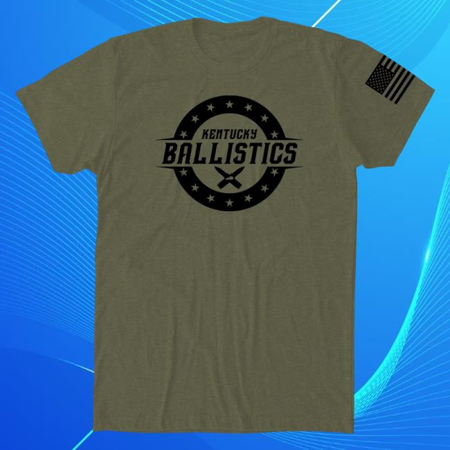 Official Kentucky Ballistics Merch Bunker Branding Kentucky Ballistics KB Logo Tee Shirt Military Green BunkerBranding KentuckyBallistics