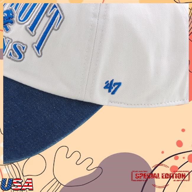Official Abercrombie And Fitch Apparel Clothing Merch Detroit Lions '47 Clean-Up Hat Abercrombiefitch Store Shop