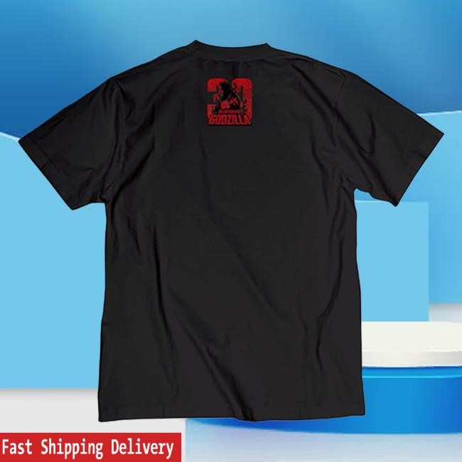 Official Godzilla Merch Store Godzilla vs. Destoroyah 30th Anniversary Scene Illustration Hot Shirt 6 (Godzilla & Destoroyah) Black