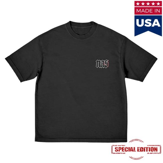 Nas | Official Store Merch Official Nasir Jones 30 Years Of Illmatic Black Short Sleeve TShirt