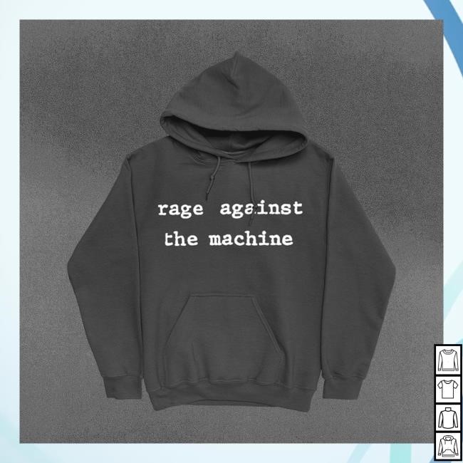 Rage Merch Store Typewriter Hoodie Hot Rage Against The Machine Bentley Clothing Shop Apparel