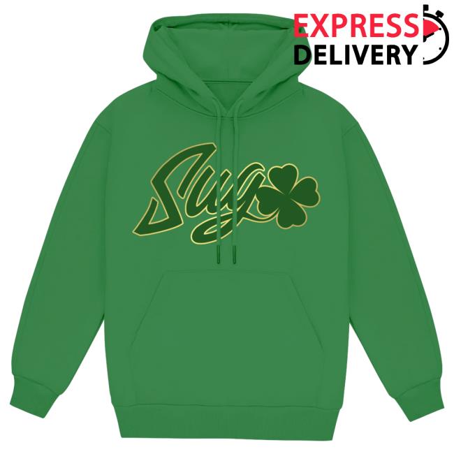 Official The Suga Merch Store Suga Shamrock Hooded Sweatshirt The Suga Store Sugashop