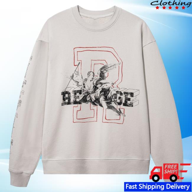 Official 999 Club Juice Wrld Merch Store Revenge Kosuke Kawamura Angel Crew neck Sweatshirt Cement 999Club Clothing JuiceWrld