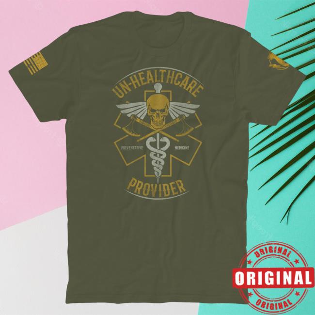 Official The Fat Electrician Merch Bunker Branding UN-Healthcare Shirt New Military Green