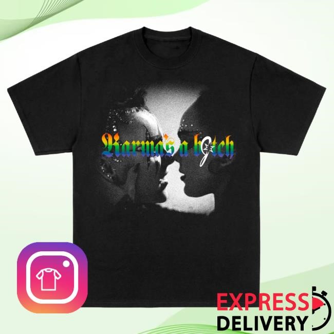 Official Jojo Siwa Store Shop Merch Jojo Siwa Black Karma Silhouette Shirt 2024 Jojosiwa