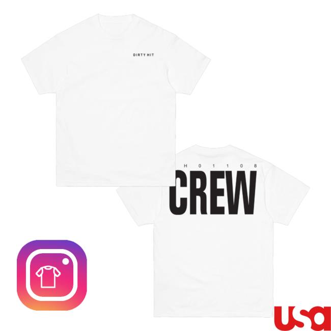 Official Dirty Hit Store Dh01108 White Crew T-Shirt Dirtyhit