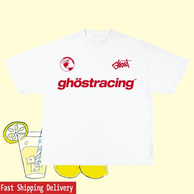 Official Ghost Racing Ghost Girl Red Top Shirt - White
