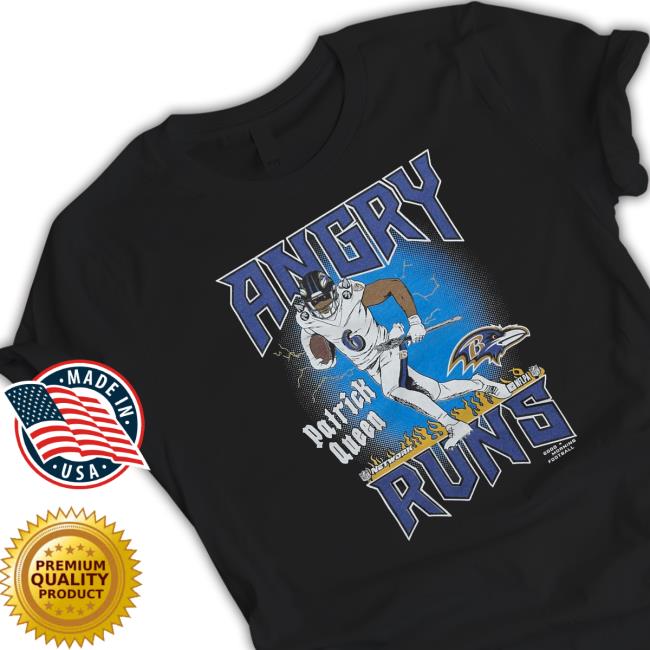 Angry Runs Ravens Patrick Queen Long Sleeve T Shirt Official Homage Merch Angry Runs Ravens Patrick Queen Tee Shirt