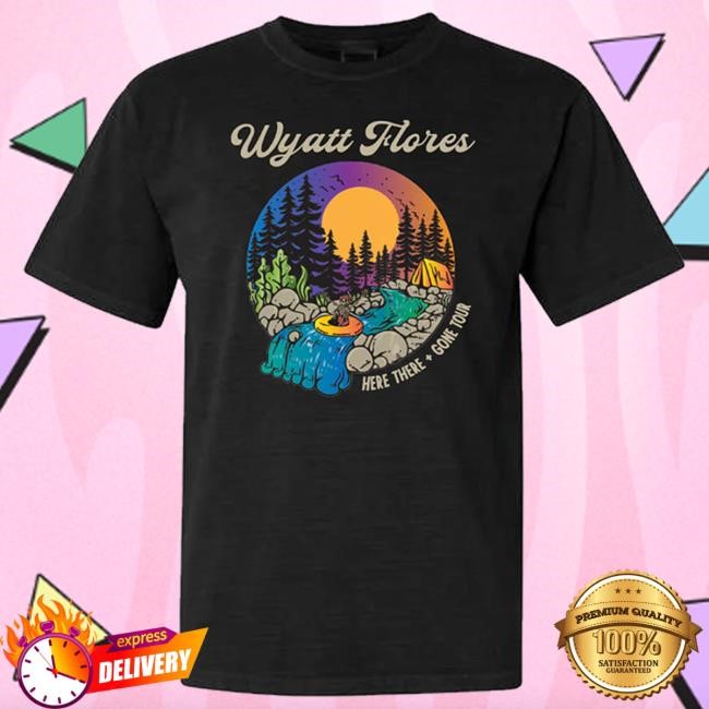 Wyatt Flores Tubing Skeleton Here There Gone Tour Tee – Wyatt Flores Merch Shop