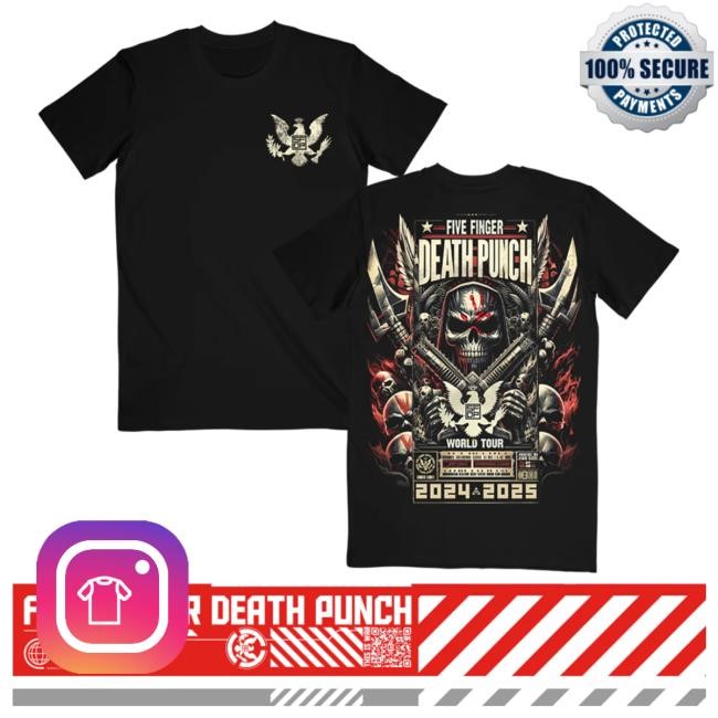 Official Five Finger Death Punch Merch Store Knucklehead Reaper Shirt Five Finger Death Punch Clothing Shop