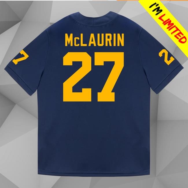 The M Den Michigan Wolverines #27 Tyler McLaurin Student Athlete Blue Football Jersey New Shirt