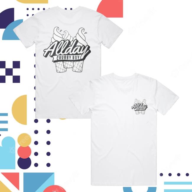 Official Allday Merch Store Allday / Icecream White Shirt