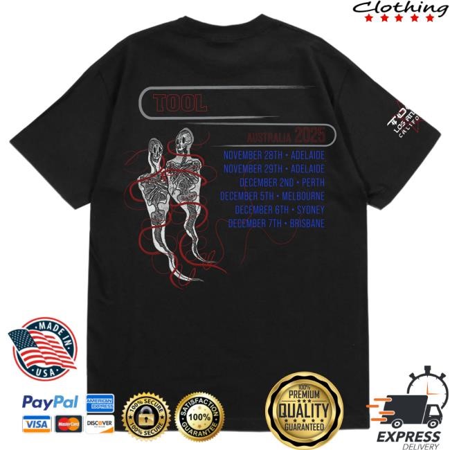 Tool - 2025 Australia Tour Event Top Shirt Tool Band Official Merch Store Shop