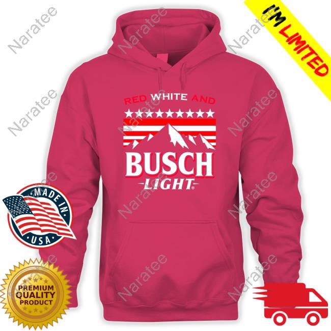 Official Busch Light Red White And Busch Light Mountains Long Sleeve T-Shirt