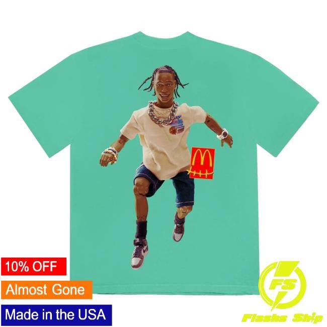 Official Travis Scott Merch Store Utopia Tour Presents Circus Maximus Md Action Figure Series Iv T-Shirt Teal Travis Scott Apparel Clothing TravisScott