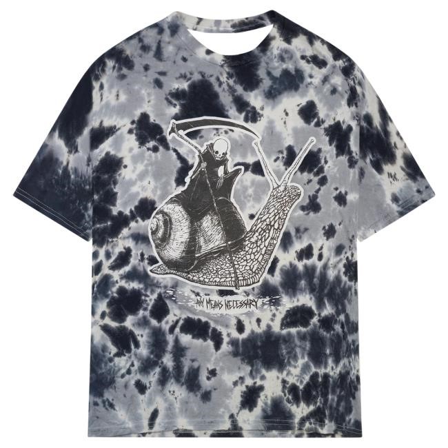 Official Any Means Necessary Clothing Slow Death Tees Multi Black Andromeda