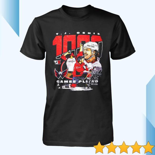Official T.J. Oshie 1000-Game Shirt 2024