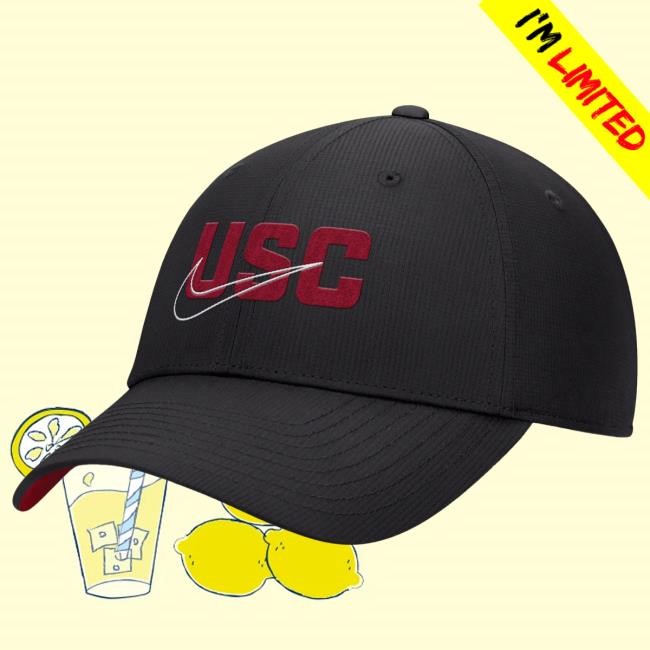 USC Trojans Nike Black Block Swoosh Prep Club Structured Adjustable Cap USC Bookstores Officical